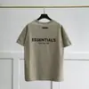 Camiseta Essenciais ESSENTIALS FOG Algodão com Costas Duplas Linha Dupla Estampa de Silicone Manga Curta Solta Estilo Americano High Street para Homens