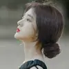 Peluca de cabeza de bola baja, bolsa, aro para el cabello, soporte de flores, cabello real, cabello de verano, sin volumen, recogido, cabello desordenado y esponjoso, peinado