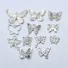 Acessórios DIY de Liga de Zinco 12 Pingentes de Borboleta Quente Mistura Multicolorida Colar Pulseira Brincos Acessórios de Joias Atacado