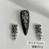 Série Caveira de Halloween Decorações de Liga para Nail Art Cruz Aranha Estilo Escuro Acessórios para Unhas Atacado
