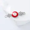 Accesorios de Joyería Más Vendidos Transfronterizos Colgante de Metal Ojo del Diablo Pulsera de Doble Colgante de Moda Accesorios para Pulseras y Collares