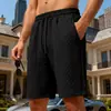 2026 Verão Esportivo Casual Europeu e Americano Transfronteiriço Shorts Esportivos de Cinco Pontos Simples Modernos com Padrão Jacquard para Homens
