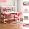 Mesa de Estudo Infantil Mesa para Estudante Altura Ajustável Uso Doméstico Mesa de Escrita para Crianças Mesa e Cadeira com Postura Correta Conjunto