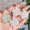Colgante de Mariposa y Loto de Jade Verde Tianshan de Xinjiang Jade Natural para Hombres y Mujeres Estilo Chino Cadena para Suéter Colgante Venta al por Mayor
