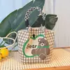 251 Modelos de Bolsas Quadradas Pequenas Populares Transfronteiriças, Bolsas de Lanche de Tricô Portáteis de Grande Capacidade para o Trabalho, Deslocamento e Sacolas de Presente