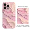 Textura Ondulada de Areia Movediça Fluida Estéreo 3D Sense Capa de Celular Filme Apple 18pro iPhone16 Cobertura Total Capa Dura Atacado