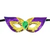 Máscara de Performance Masquerade Amazon Tema de Carnaval Sequin Dourado Roxo Verde Máscara Meio Rosto Suprimentos Halloween