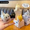 Cien Mau Estilo Original de Talla de Madera Postura de Pie Miau Miau Adornos de Muñeca de Resina Lindo Muppet Decoraciones Creativas para el Hogar y Escritorio