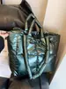 Bolsa Feminina Nova, Bolsa de Mão Jaqueta de Penas de Alto Nível, Grande Capacidade, Bolsa de Ombro de Algodão da Moda para Outono e Inverno, Bolsa Sacola para o Dia a Dia