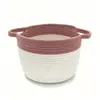 Cesta de Almacenamiento Tejida con Cuerda de Algodón para Uso Doméstico, Cesta Plegable para Juguetes Infantiles, Cesta de Almacenamiento para Ropa y Artículos Varios de Dormitorio, Cesta de Almacenamiento para Mamá y Bebé