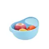 Colador para Lavar Arroz Colador de Plástico Cesta Escurridora Recipiente para Lavar Verduras Herramienta Manos Libres Cesta Engrosada para Lavar Arroz Malla Fina Cocina Hogar Sacudida de Agua