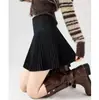 Falda retro de lana mezclada plisada para mujer, nueva colección otoño/invierno 2026, de cintura alta, falda corta acampanada adelgazante, A14323