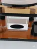 Fonógrafo Retro Minimalista Moderno de Ceniza y Cristal Modelo Decorativo de Disco de Vinilo para Escritorio Adorno de Interior de Habitación