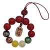 Cadena para Teléfono Roja China de Año Nuevo Trenzada a Mano de Bodhi Natural Llavero de Semilla de Bodhi Colgante para Bolso Adorno Venta al por Mayor