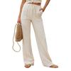 Primavera/Verano 2025 Nuevo Amazon Comercio Exterior Europeo y Americano Transfronterizo para Mujer Pantalones Casuales Holgados de Pierna Recta Adelgazantes de Cintura Alta