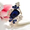 Broche de flor de cristal elegante con incrustaciones de diamantes, accesorio de invierno para mujer, ramillete generoso y sencillo, nuevo alfiler