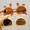 Óculos de sol infantis estilo Ins, óculos dobráveis de urso para meninos e meninas, óculos de sol anti-UV, óculos de sol fofos de verão