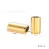 Acero Inoxidable Chapado en Oro Pulido Multicolor Cuentas Cilíndricas Huecas Oro Rosa Plata Brillante Negro Mate Accesorios de Hebilla de Conexión para Joyería DIY