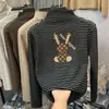 Camisa de Manga Longa com Gola Meia-Alta, Listrada em Veludo Engrossado, para Meninas, Outono e Inverno, Novo Estilo, Roupa de Baixo, Roupas Infantis, Tops Infantis Médios e Grandes