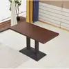 Mesa comercial retangular para catering, mesa para panela quente, restaurante de chá com leite e café, mesa e cadeira para refeição, lanche, fast food, combinação