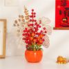 Pote de Caqui DIY Balde da Fortuna Enfeites Flores Artificiais Sala de Estar Mesa de Jantar Inauguração de Casa Caqui Desejoso Arranjo Decorativo Suprimentos