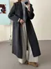 Abrigo de Lana Doble Faz para Mujer Estilo Largo Hombro Normal Nuevo Estilo Traje Hombro Acolchado Viaje Diario Soltero Abrigo Otoño Invierno Viaje Diario Mujer