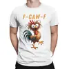 Algodón Transfronterizo Tf-Caw-F Divertido Meme de Gallo Camiseta Humorística para Hombre Camiseta Genial de Manga Corta Camiseta con Cuello de Marinero 100