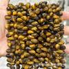 8*12mm olho de tigre pedra ágata vermelha seção do furo transversal rodada gota de água hairpin borla artesanal DIY jóias acessórios atacado