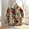 2025 Estación Independiente Transfronteriza TEMU Moda Femenina Algodón Acolchado Ropa de Algodón Estampado Digital Floral Ropa de Algodón para Mujer