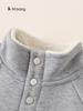 Ropa Infantil Bangxuan Ropa Cálida para Niños Invierno Nuevo Bordado Tops Infantiles Cuello Alto Manga Larga Sudaderas para Niños