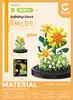 Suculento Ramo de Rosas en Maceta, Planta de Flores Eternas, Juguete Educativo de Ensamblaje, Regalo de Cumpleaños para Niña, Bloques de Construcción al por Mayor