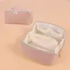 Bolsa de Tocador Portátil de Gran Capacidad Tejida de Gama Alta para Viajes, Exteriores, Resistente al Agua, Bolso Cosmético de PU de Mano para Uso Transfronterizo