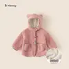 Ropa para Niños Bangxuan Chaqueta para Niñas 2026 Ropa de Invierno para Niños Pequeños Ropa con Capucha para Bebés Rosa Top para Niños Forrado de Piel