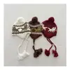 Gorro de Punto Jacquard Estilo Retro Fair Isle para Niños con Pompón y Orejeras Unisex Otoño/Invierno Nuevo Cálido Gorro de Tejer