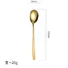 Aço Inoxidável Estilo Coreano Colher Garfo Dourado Colher Comercial Colher Doméstica Colher Garfo de Sobremesa Cabo Longo Colher de Sopa Colher de Mistura