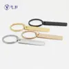 Em Estoque Aço Inoxidável 10*40mm Longo Retangular Etiqueta de Chaveiro DIY Gravação Argola de Chaveiro Material de Aço Titânio