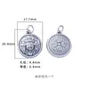Prata Pura 999 Pingente Redondo Retro Antigo Zakhiram Pingente Grande Corda de Colar DIY Acessórios para Pulseira Brinquedo