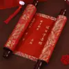 Invitación de Boda Pergamino de Alta Gama Carta de Compromiso Tradicional China Carta de Dote del Novio Regalo Retro de la Novia