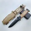 Cuchillo Recto, Cuchillo de Exterior, Cuchillo Portátil, Cuchillo de Defensa Personal para Acampar, Cuchillo Recto Pequeño de Supervivencia, Cuchillo de Defensa Personal