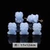 Joyería Jingdian, piedra de ángel natural, zorro valiente de nueve colas, accesorios de joyería con agujero pasante, accesorios de bricolaje, productos semiacabados al por mayor
