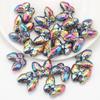 Pingente Grande de Borboleta de Vidro Cristal 20mm Contas Soltas de Vidro Pingente de Vidro Acessórios de Joalheria DIY Corrente para Celular Colar
