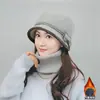 Nuevo Sombrero de Pescador de Punto con Lazo para Otoño e Invierno para Personas de Mediana Edad y Mayores, Sombrero de Cubo de Lana Versátil y Elegante, Sombrero Cálido para Madre