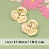 Cobre Banhado a Ródio 18K Estame de Flor Artesanal Pétala Tampas de Flor Joias Artesanais DIY Materiais para Brincos Base de Flor Acessórios