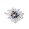 Novo broche de flor colorida com zircônia incrustada, acessórios de terno de alta qualidade, estilo nacional, elegante, decoração de corpete feminino elegante