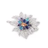 Novo Broche Floral Colorido Cravejado com Zircônia Acessórios de Terno de Alta Qualidade Estilo Nacional Elegante Elegante Decoração de Corsage Feminino
