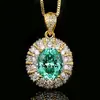 Nuevo Producto 2026 Joyería Huabi Base de Cobre Chapado en Oro Corte Nido de Pájaro Jade Verde Para Estilo Europeo y Americano Conjunto Piedra Principal 10*12