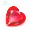 FUENTE Fábrica al por mayor 5A forma de corazón color turmalina piedra desnuda fondo puntiagudo melocotón forma de corazón rojo y blanco turmalina mixta