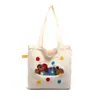 Bolsa de Lona para Perro Dachshund de Corea del Sur para Mujer de Gran Capacidad Estilo Perezoso Bolsa de Tote Estudiante Versátil para Todo Bolsillo Portátil para Compras