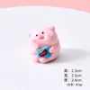Acessórios de Resina de Porquinho Rosa Fofo e Ganancioso, Boneca de Lanche Casa de Bonecas Animal DIY Saco Surpresa Enfeites de Mesa para Carro