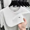 Verão 2026 Novo Estilo Homens de Meia-Idade Gola Redonda Moda Casual Manga Curta Solto Fino Top Masculino Dropshipping